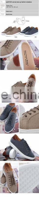 ssd01223 canvas lace-up fashion sneakers made in korea