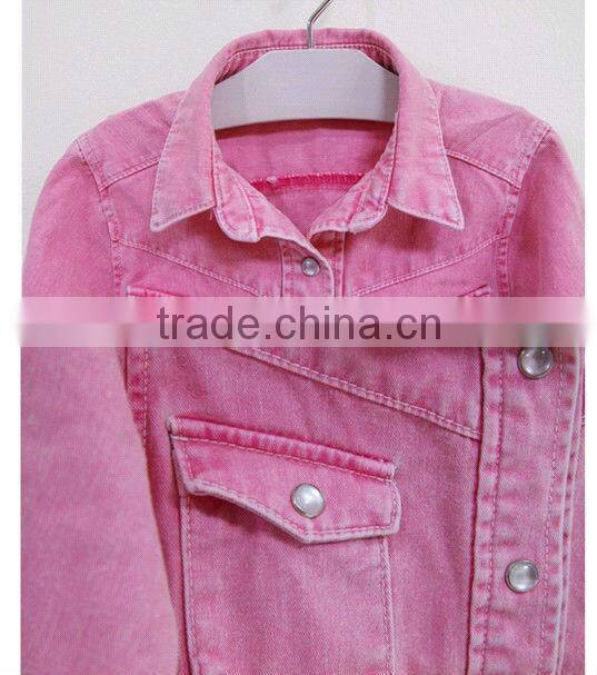 Newest style Autumn/spring season children young girls jean coat