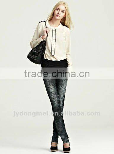 gorgeous rhinestones jeans rock style