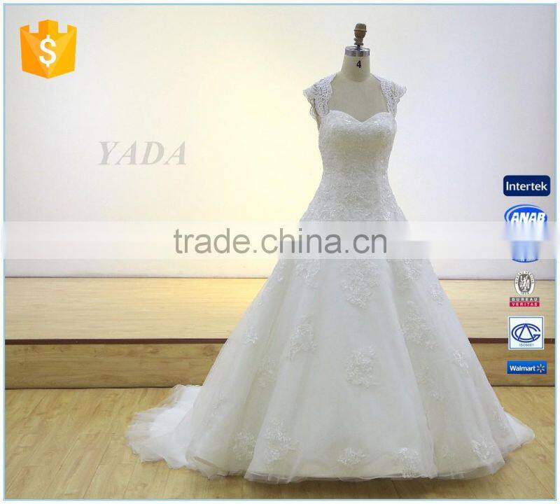 Backless Embroidery Lace Sweetheart Wedding Dress Bridal