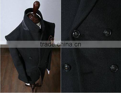 2014 Double-Breasted New Season Lastest Design Slim Fit Mens Cashmere Men Coat