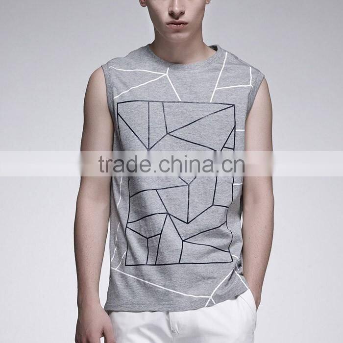 Stylish printed casual cheap vest for men