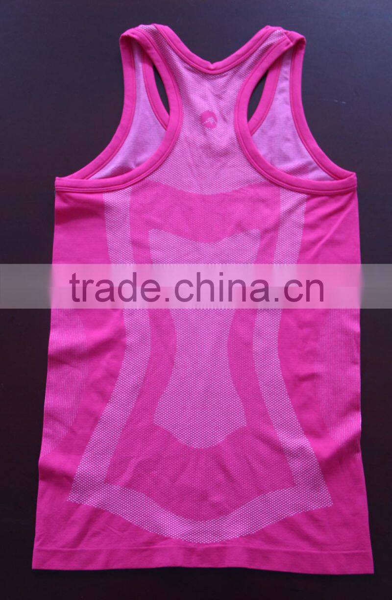 Seamless women sportswear tank top