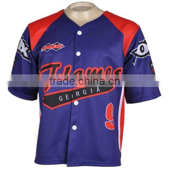 University College Sublimation Printing custom baseball Shirt