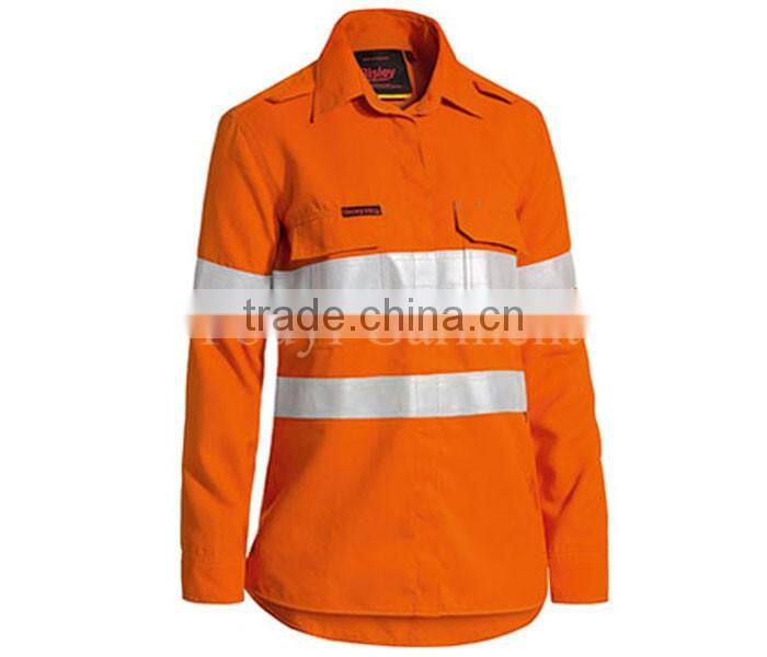 WOMEN'S TAPED LIGHTWEIGHT HI VIS LONG SLEEVE FR SHIRT