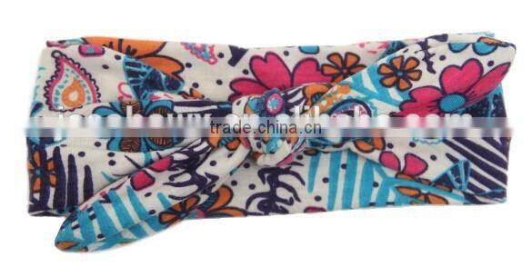 100% cotton fabric printed kids girl headband