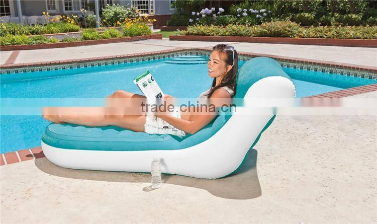 INTEX Blue Flocking Single Deck Chair