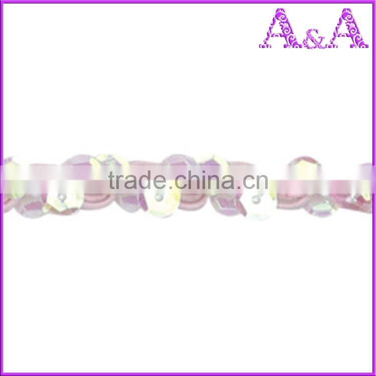 2017 nice embroidery sequin decorative lace trim (YFT-099)