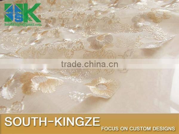 2016 Fashion Lace Fabric Black apricot three-dimensional embroidery s Bitter fleabane bitter fleabane 2016 Fashionirt/dress fab