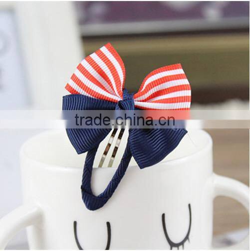 2015 fashion ,beautiful and cute ribbon hair clip , flower hair clip for kids
