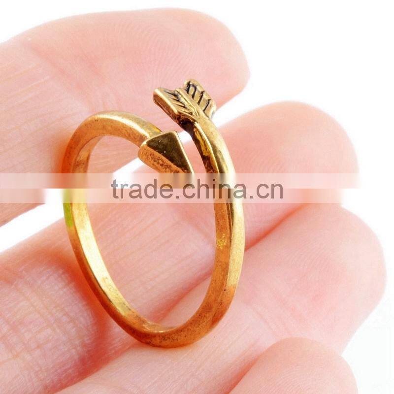 Gold /Silver Plated Adjustable Ring Arrow Wrap Rings Women Jewelry