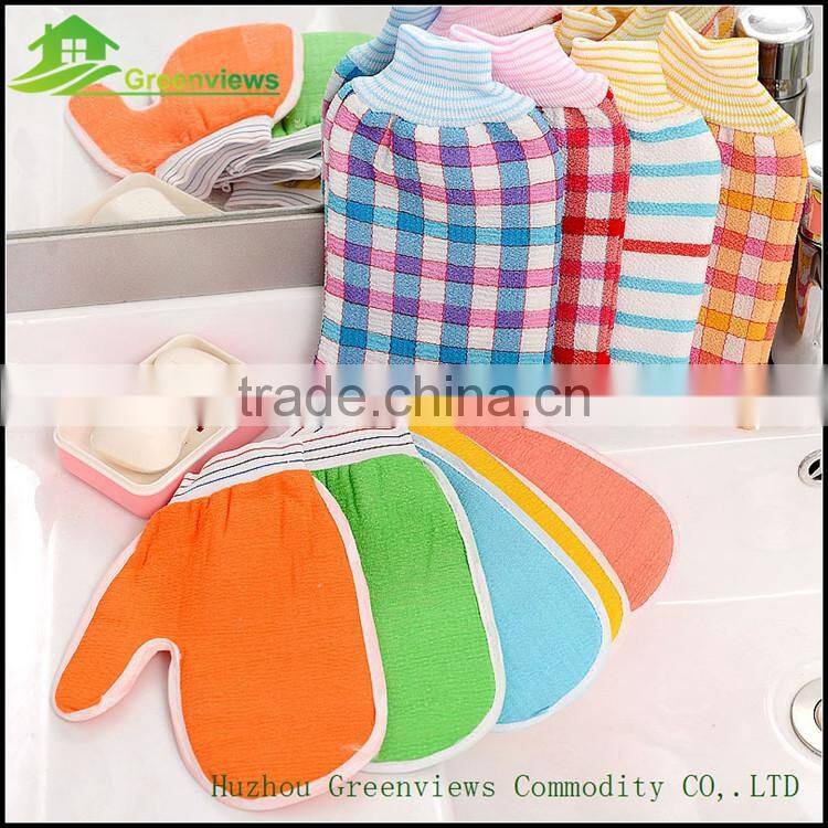 Rayon sponge thumb exfoliating bath glove cleaning brush glove for sponge cleaning