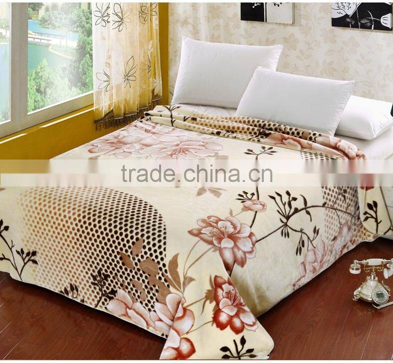 new style printed sharpe/polar fleece blanket 2ply blanket