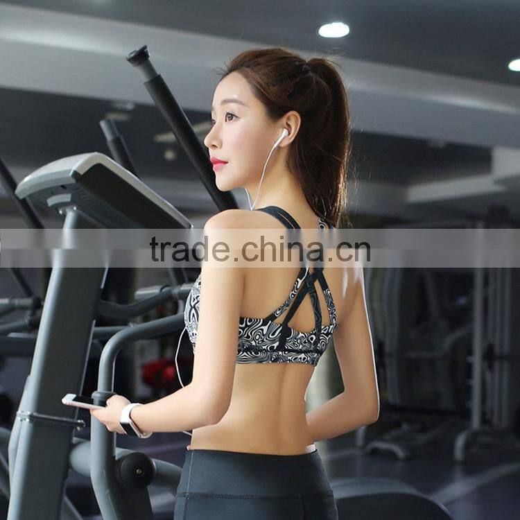 Outdoor Sports Speed Drying Bra Gym Belt Gradual Printing Shockproof Underwear