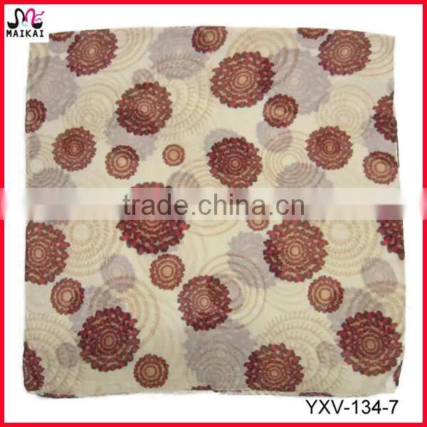 Beautiful paisley and floral print voile fabric wholesale scarf
