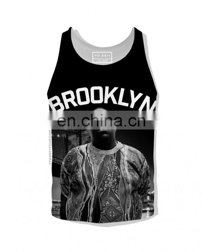 Factory director sell sublimated custom mens tank top