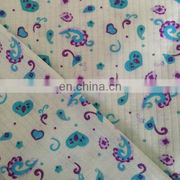 100% 65/35 TC Drop Needle Interlock Printed