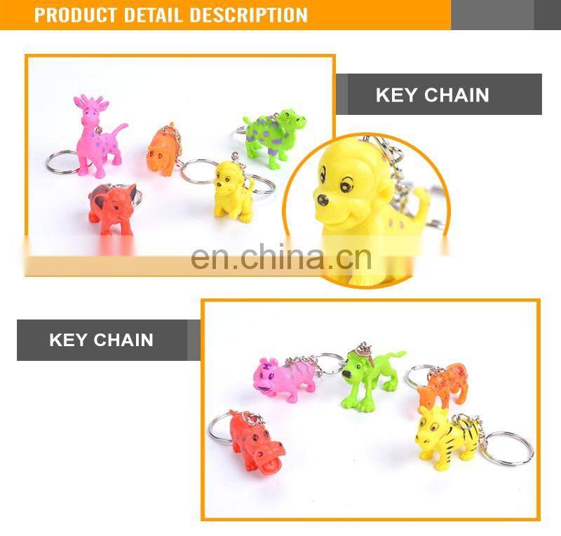 Funny promotional cartoon toy keychain Animal plastic keychain manufacturers