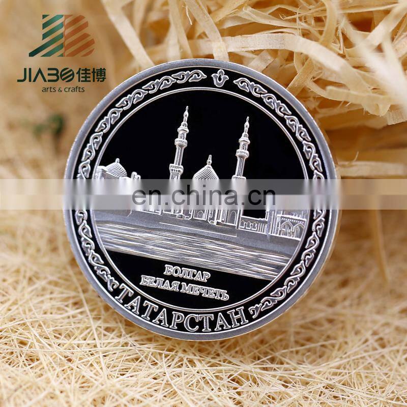 Top polish medallion coin maker in China souvenir commemorative 3D zinc alloy casting french silver coin with your own logo