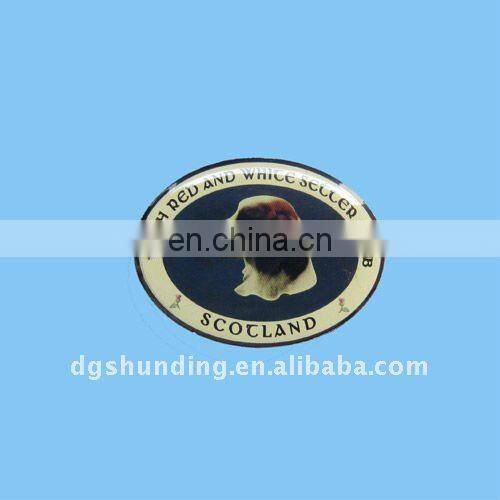 garment badge with button