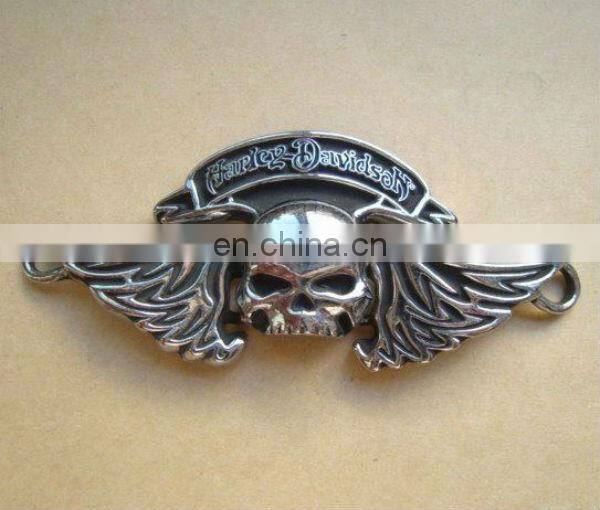 brand new bronze winged skull belt buckle