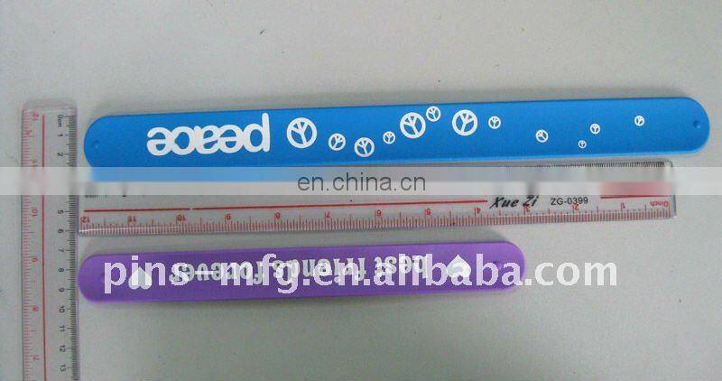 1 inch rfid custom silicone wristband with metal hook bracelet