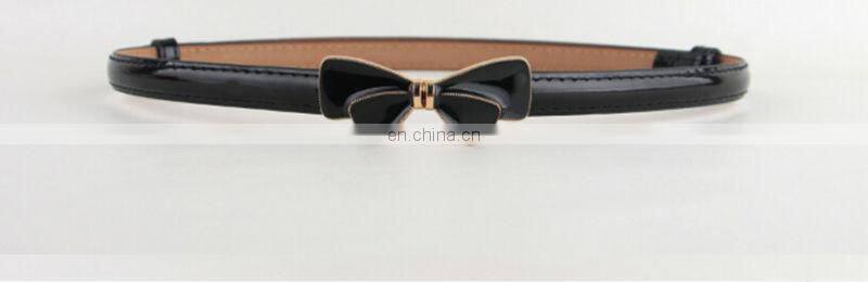 Hot Pink Bow Strap Belt Flower Buckle Adjustable Waist Belts For Dress