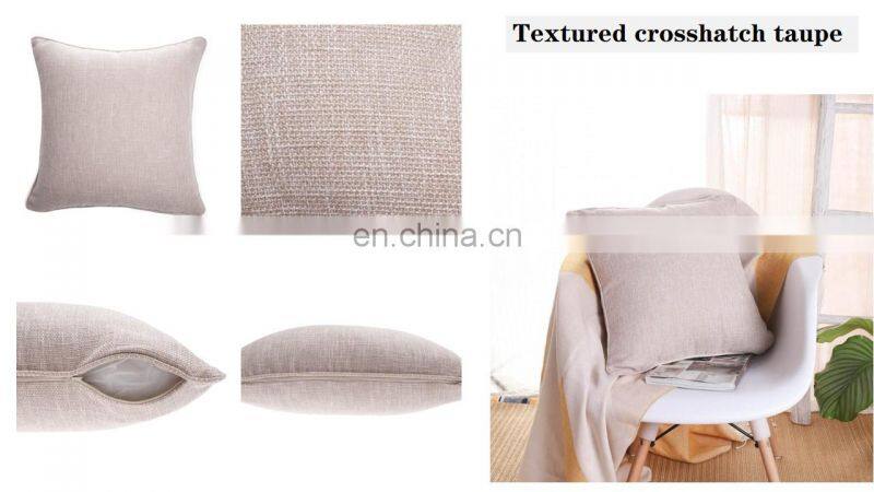 RTS Factory Price Textured Crosshatch Cationic Dyed Cushion Covers in stock