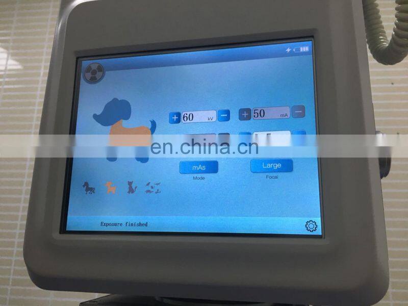 Touch Screen High Quality 5,6KW High Frequency Vet Digital Mobile Portable Veterinary X-ray Machine price/vet x-ray equipment