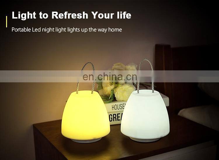 Factory price outdoor portable led desk camping lantern dimming adjustable brightness Handheld USB Led Night Light with timer