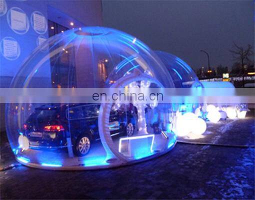 Outdoor Advertising Inflatables transparent inflatable camping bubble tent with  tunnel