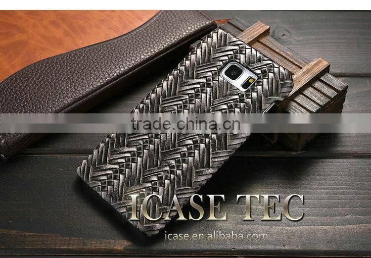 Newest Phone Case for Samsung Galaxy S6 Edge, High Quality Weave Pattern PU Leather Phone Cover for Samsung Galaxy S6 Edge Plus