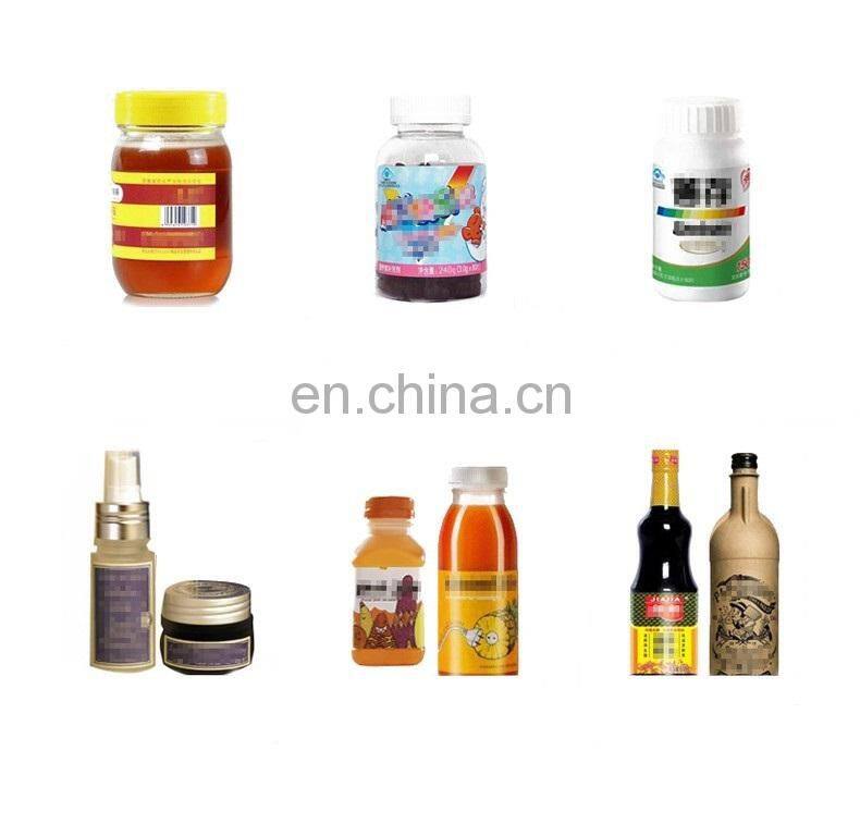 High Efficiency Tabletop Cylindrical Objects Double Sides Labeling Machine