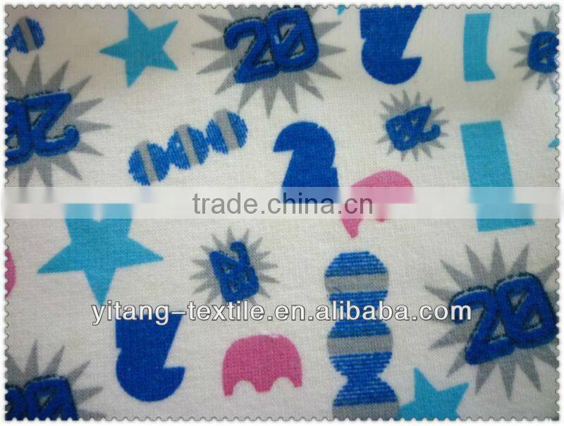 Printed coral fleece fabric