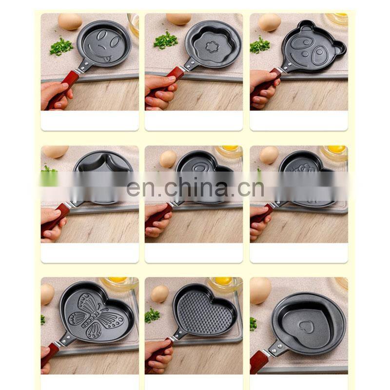 Heart Shape Omelette Making Germany Stainless Steel Induction Handle Non Stick Frying Pan Cookware