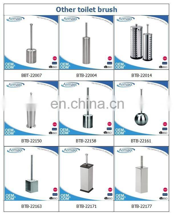 Powder coating different colors stainless steel holder toilet brush sets