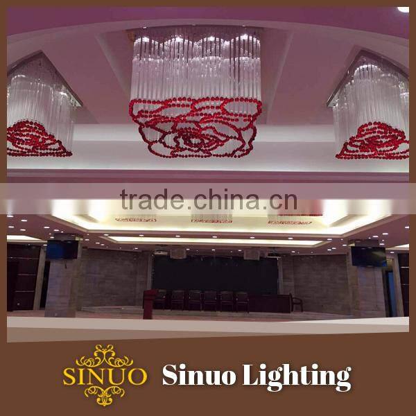 Hot sale flower red pendant energy saving lamp ceiling pendant