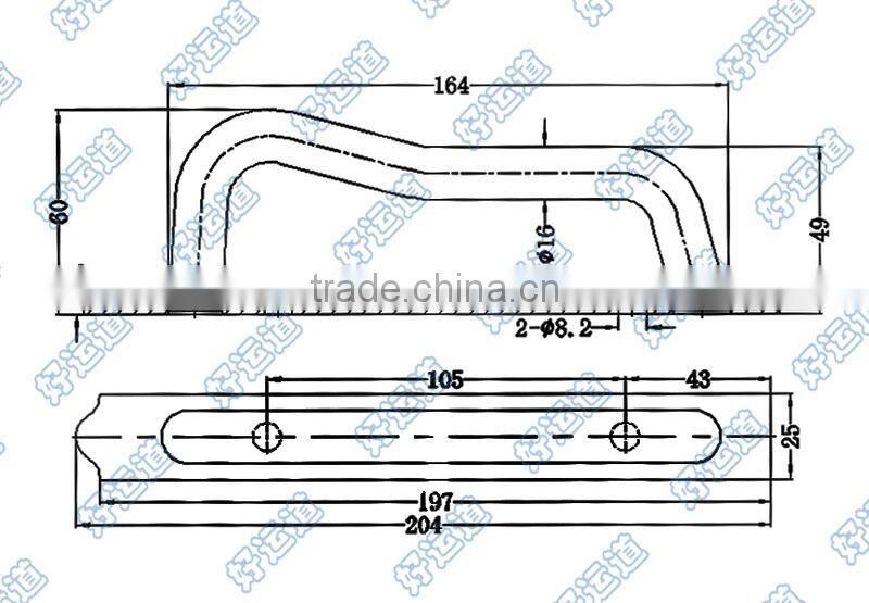 02500S 304SS stainless steel door handle, door grab handles
