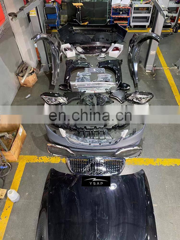 Hot selling auto body parts S class W221 upgrade to W222 Maybach style body kit