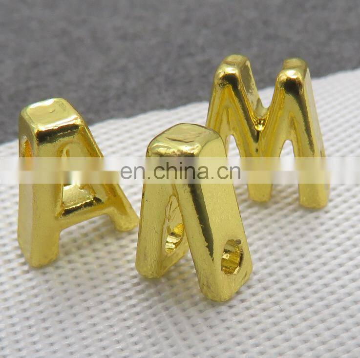 Wholesales Customized Golden Stainless Alphabet Sign Gold 3d Metal Hardware Letter For Bags