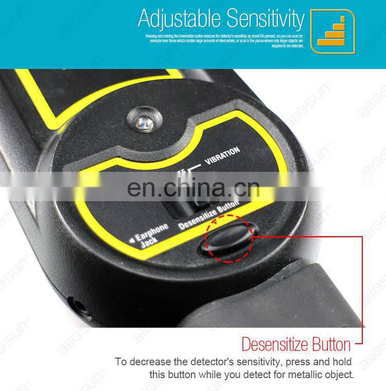 All-sun TS92Handheld Body Scanner Wand Metal Detector Security Check Adjustable High Sensitivity with Rechargeable Battery