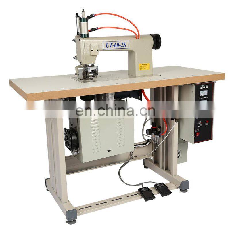 UT60-2S changzhou non woven double motor Ultrasonic Sewing Machine, nonwoven ultrasound lacing equipment