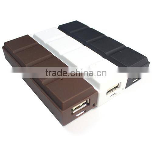 Chocolate best quality usb power bank 2600mAh mobile long battery backup