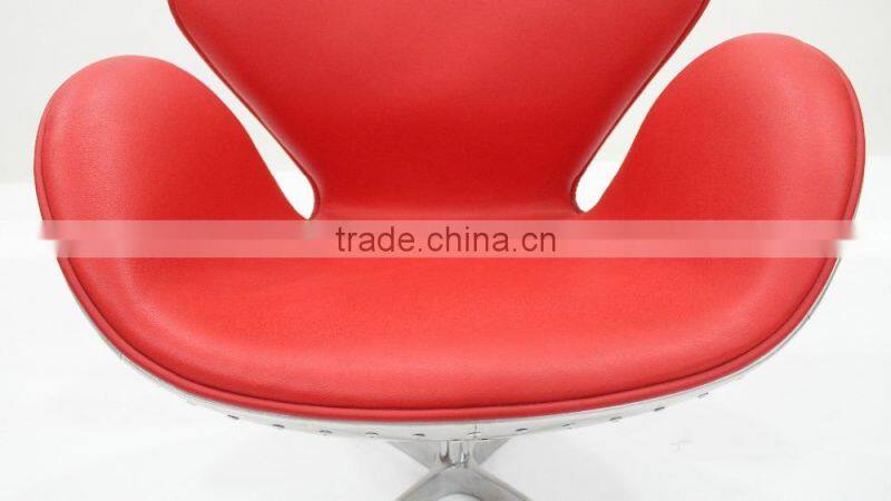 relica FRP fabric Swivel /lifting swan chair with stainless steel base designed by Arne Jacobsen