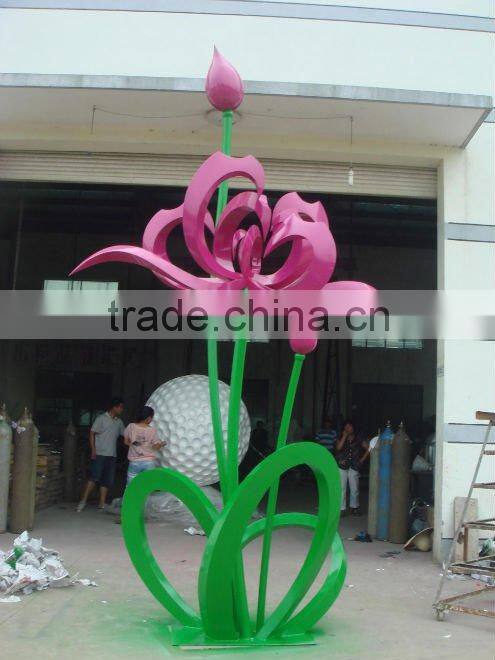 stainless steel flower lotus metal sculpture hot item
