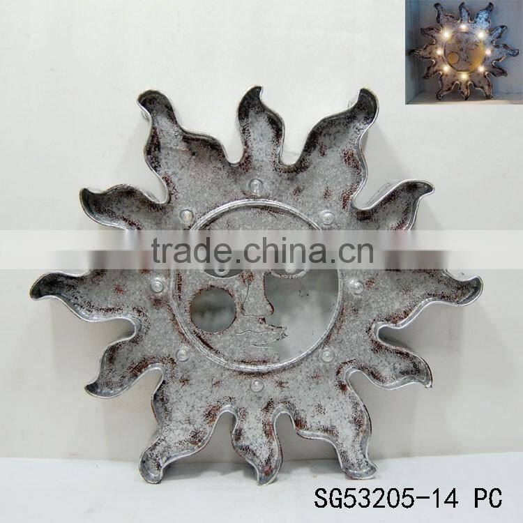 wholesale wrought iron wall decor with led lights