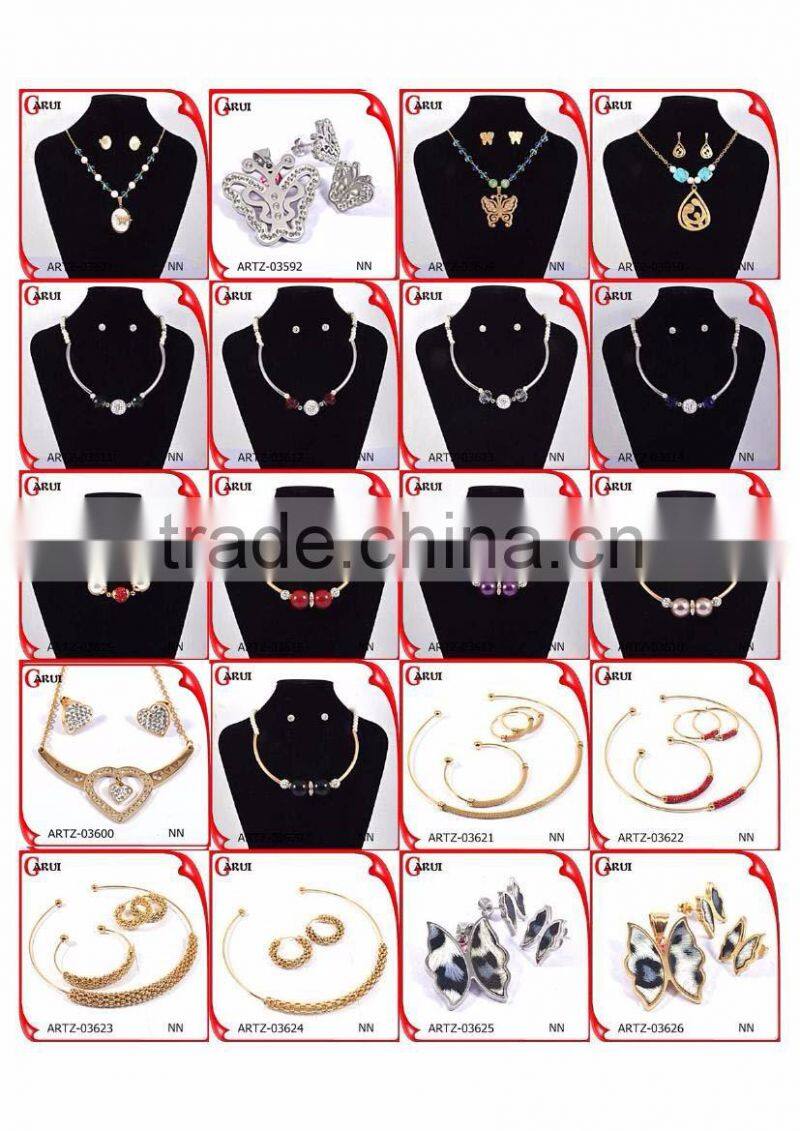 European Fashion Jewellery Gold Plated Fashion And Costume Jewelry Set