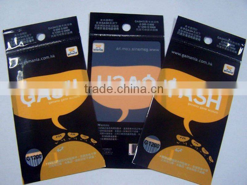 OPP bag adhesive bag self header card bag polybag