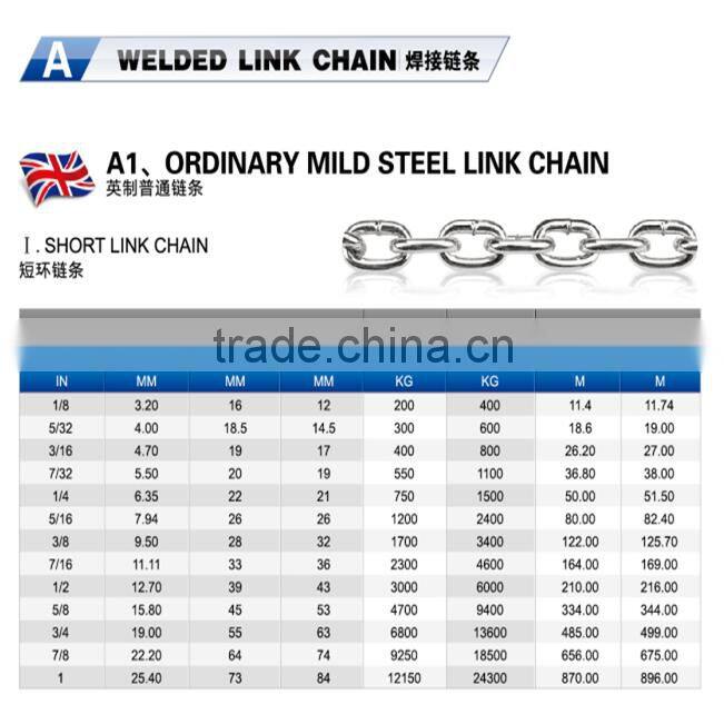 welded galvanized metal chain, metal link chain, metalic chain manufacturer