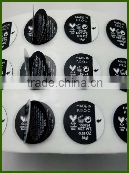 Multilayer small round cosmetic sticker label